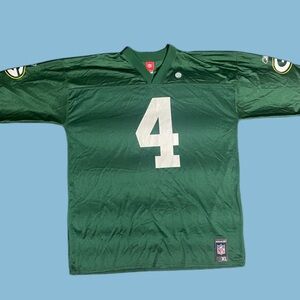 SIGNED Reebok Green Bay Packers Brett Favre #4 Jersey Men's Size XL